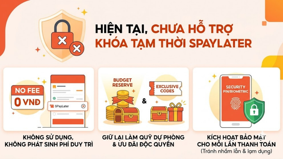 Có thể khóa tạm thời tài khoản SPayLater Shopee không?