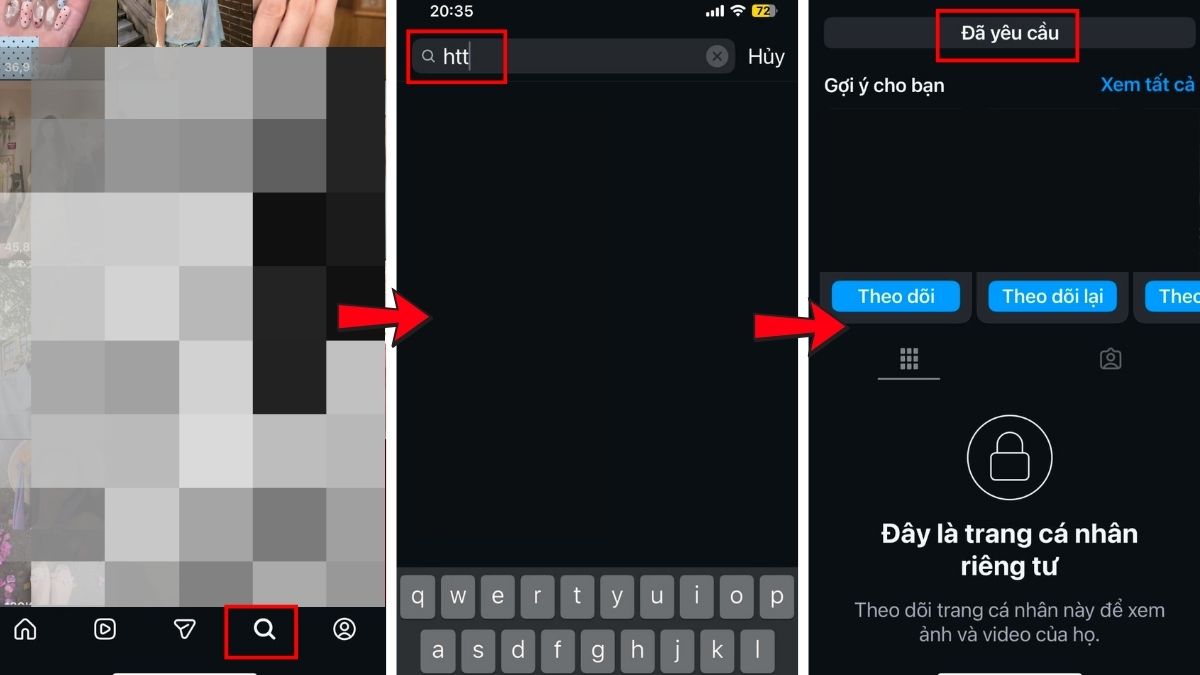 Hướng dẫn cách hủy yêu cầu theo dõi đã gửi trên Instagram trên điện thoại