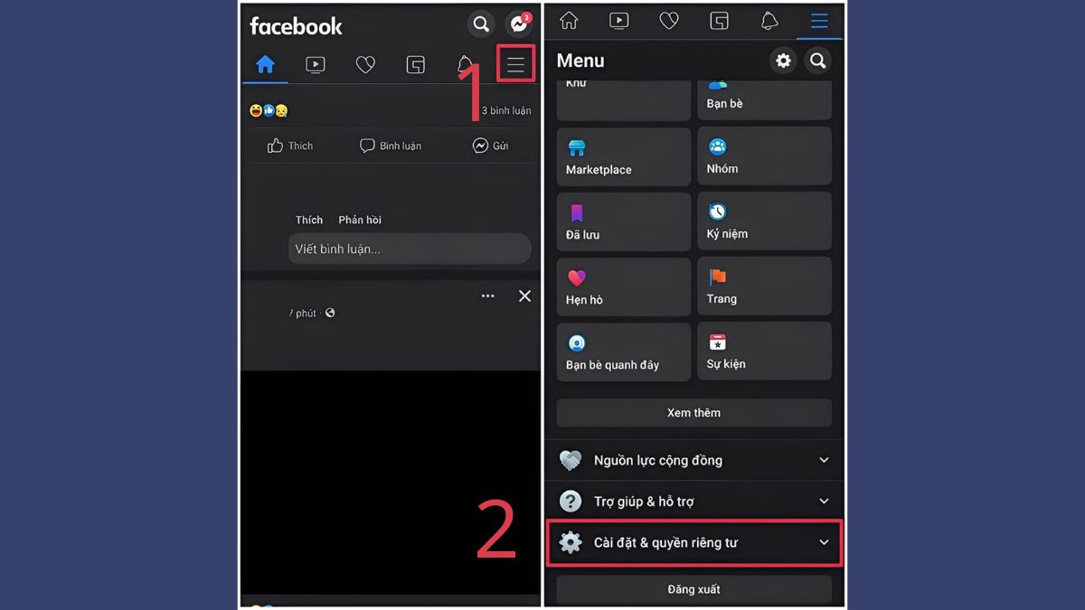 Cách kết bạn lại với người đã chặn trên Facebook ở điện thoại - bước 1