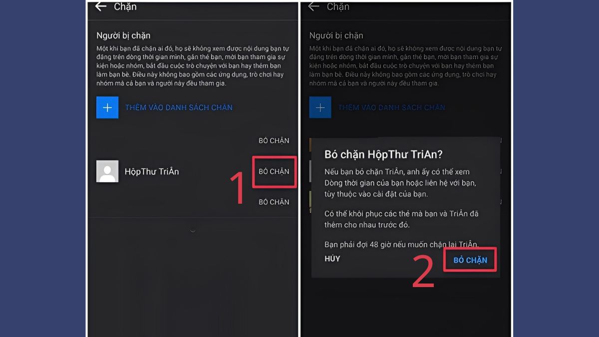 Cách kết bạn lại với người đã chặn trên Facebook ở điện thoại - bước 3