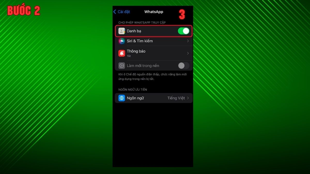Hướng dẫn cách kết bạn trên WhatsApp qua danh bạ điện thoại - bước 2