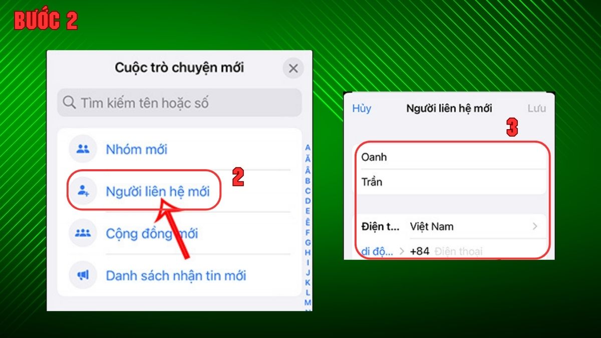 Cách kết bạn trên WhatsApp trên iPhone - bước 2