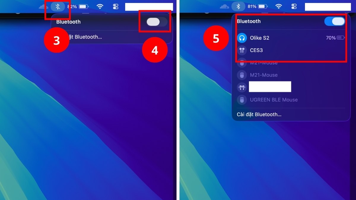 Kết nối 2 loa Bluetooth bằng macOS - bước 1.2.3