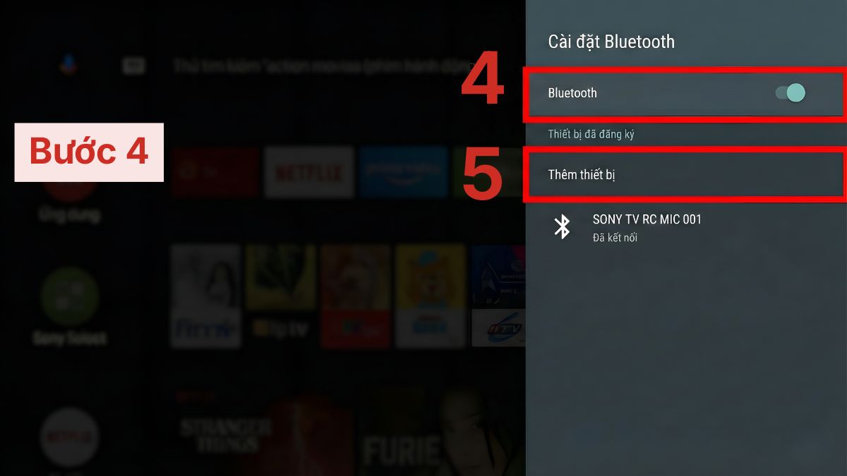 Hướng dẫn cách kết nối loa bluetooth với tivi Sony - bước 4