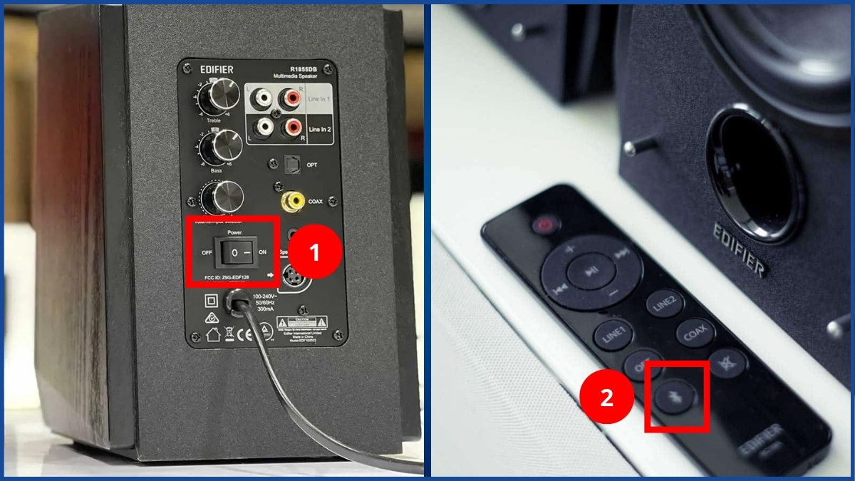 Cách kết nối loa Edifier với điện thoại - bước 1