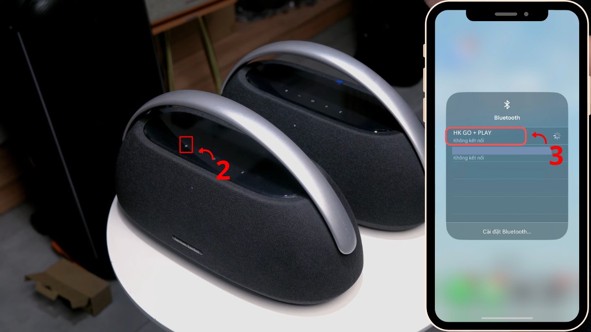 Cách kết nối 2 loa Harman Kardon - bước 2