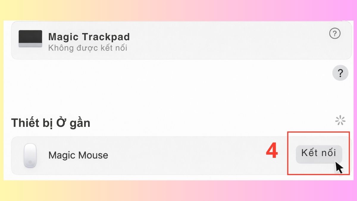 Cách kết nối Magic Mouse với MacBook qua Bluetooth qua bằng phím tắt command + space - bước 3