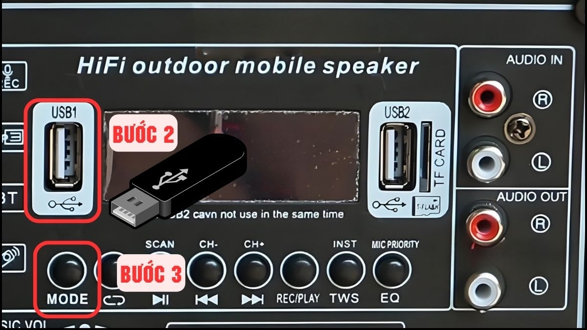 Cách kết nối USB với loa Bluetooth chi tiết - bước 2,3