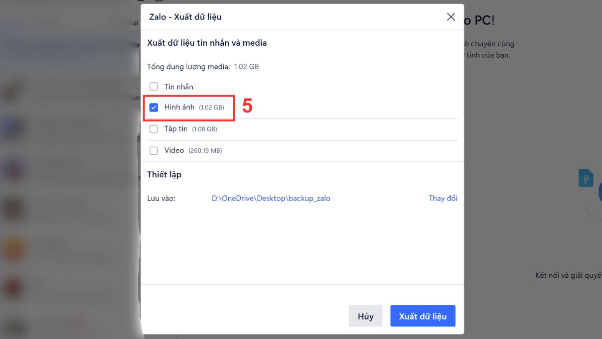 Khôi phục ảnh trên Zalo bị quá hạn hoặc xóa qua file Backup - bước 2