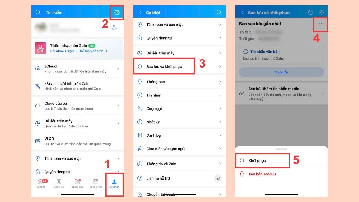 Cách khôi phục ảnh trên Zalo bị quá hạn bằng điện thoại iPhone