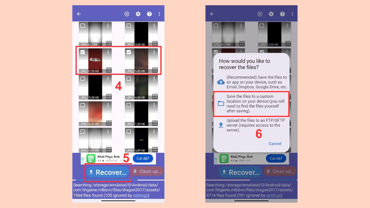 Hướng dẫn cách khôi phục ảnh đã xóa trên Zalo bằng điện thoại Android - DiskDigger Photo Recovery - bước 2