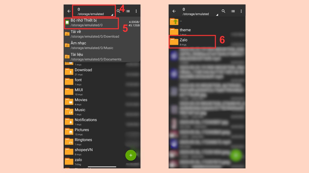 Hướng dẫn cách khôi phục ảnh đã xóa trên Zalo bằng điện thoại Android - ZArchiver - bước 2