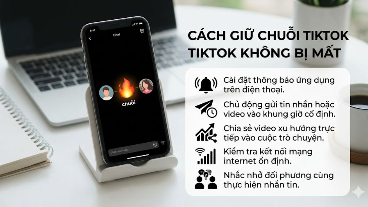 Cách giữ chuỗi TikTok không bị mất