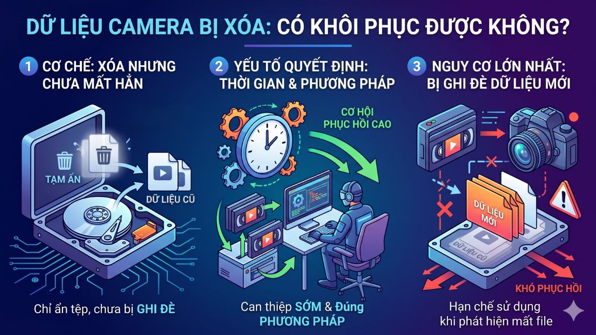 Dữ liệu camera bị xóa có khôi phục được không?
