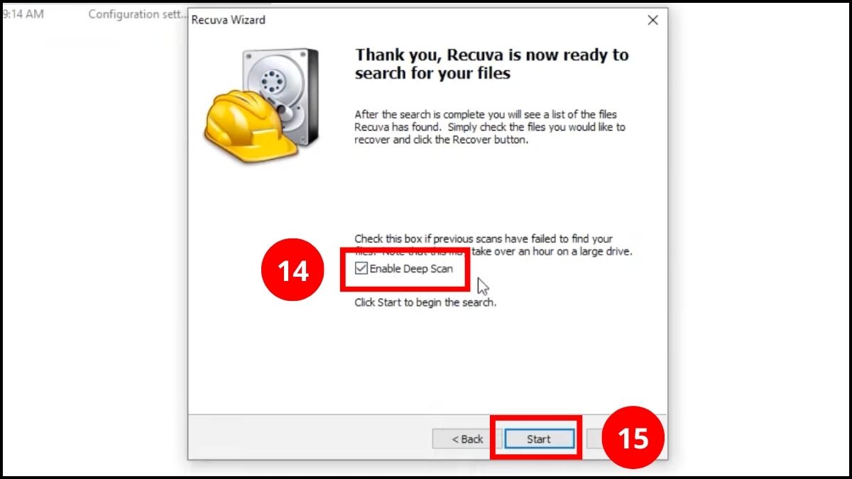 Cách khôi phục dữ liệu đã xóa trên camera bằng phần mềm recuva - bước 2.4