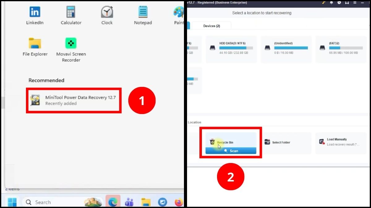 cách khôi phục dữ liệu camera bị xóa khác với MiniTool Power Data Recovery - bước 1