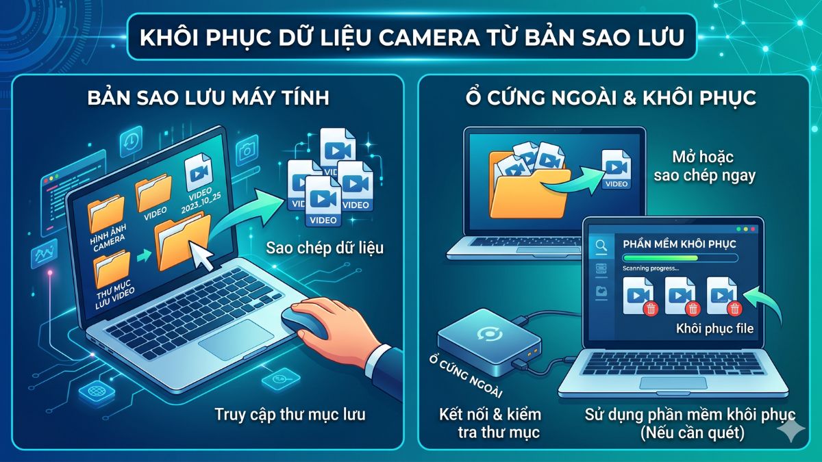 Khôi phục từ bản sao lưu máy tính hoặc ổ cứng ngoài