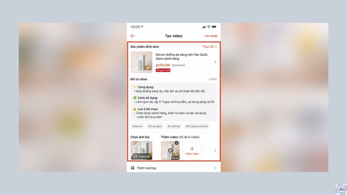 Cách kiếm tiền trên Shopee Video và Shopee Live thực chiến - bước 3