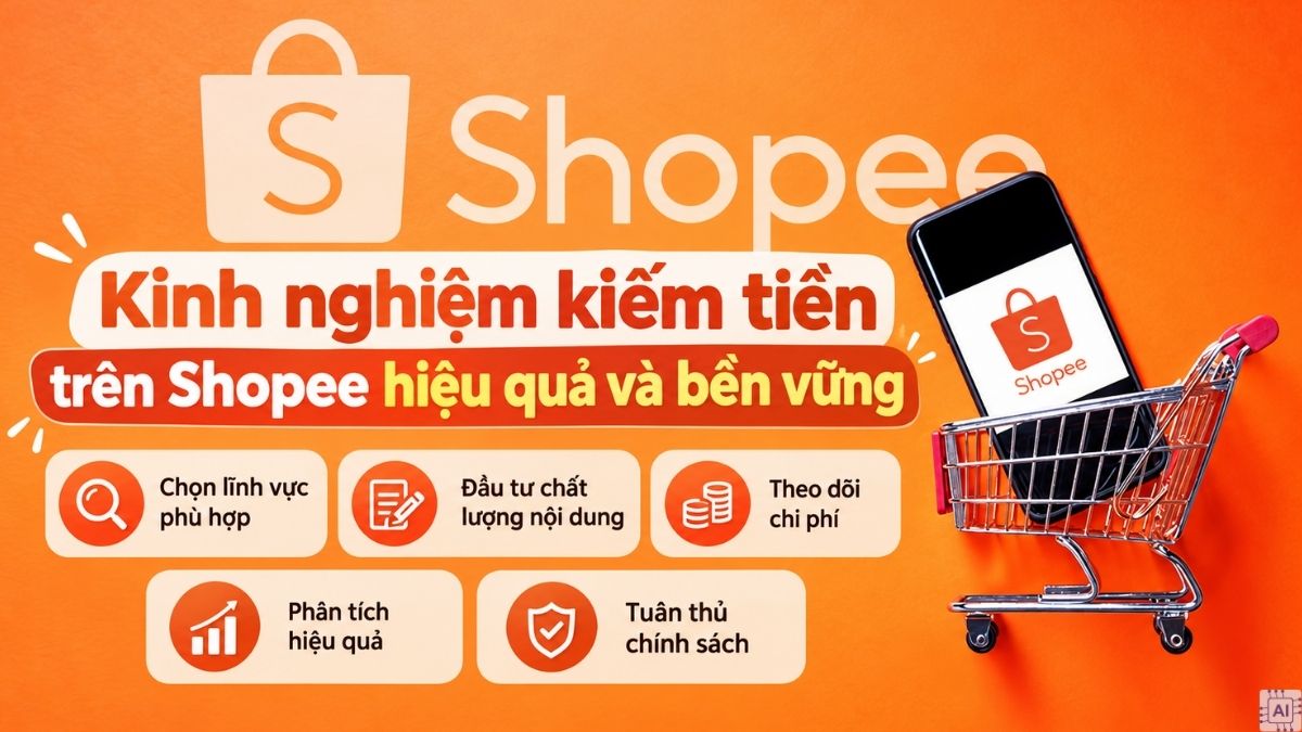 Kinh nghiệm kiếm tiền trên Shopee hiệu quả và bền vững