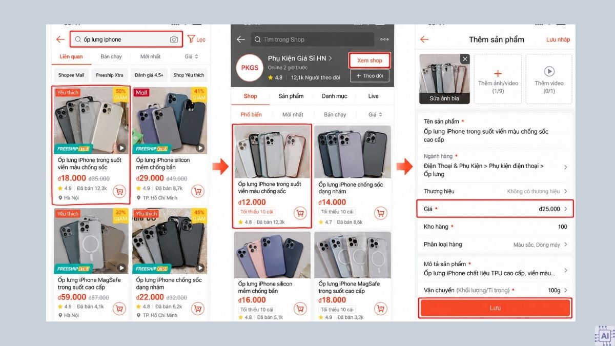 Cách bán hàng kiếm tiền trên Shopee - bước 2
