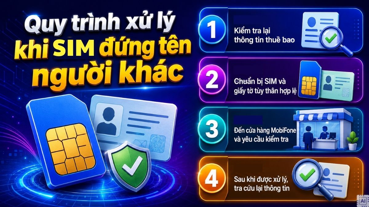 Quy trình xử lý khi sim mobifone đứng tên người khác