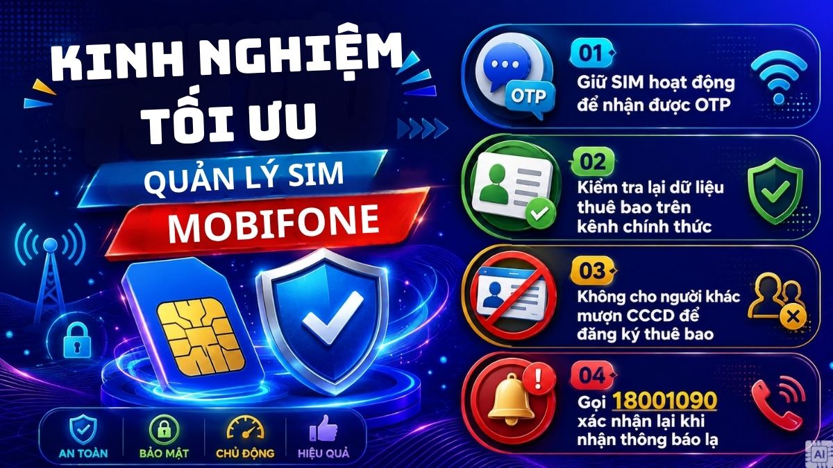 Kinh nghiệm tối ưu quản lý sim MobiFone