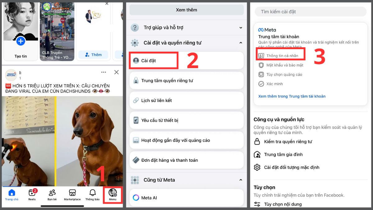 Hướng dẫn cách kiểm tra tài khoản Facebook đã xác thực - bước 1,2,3
