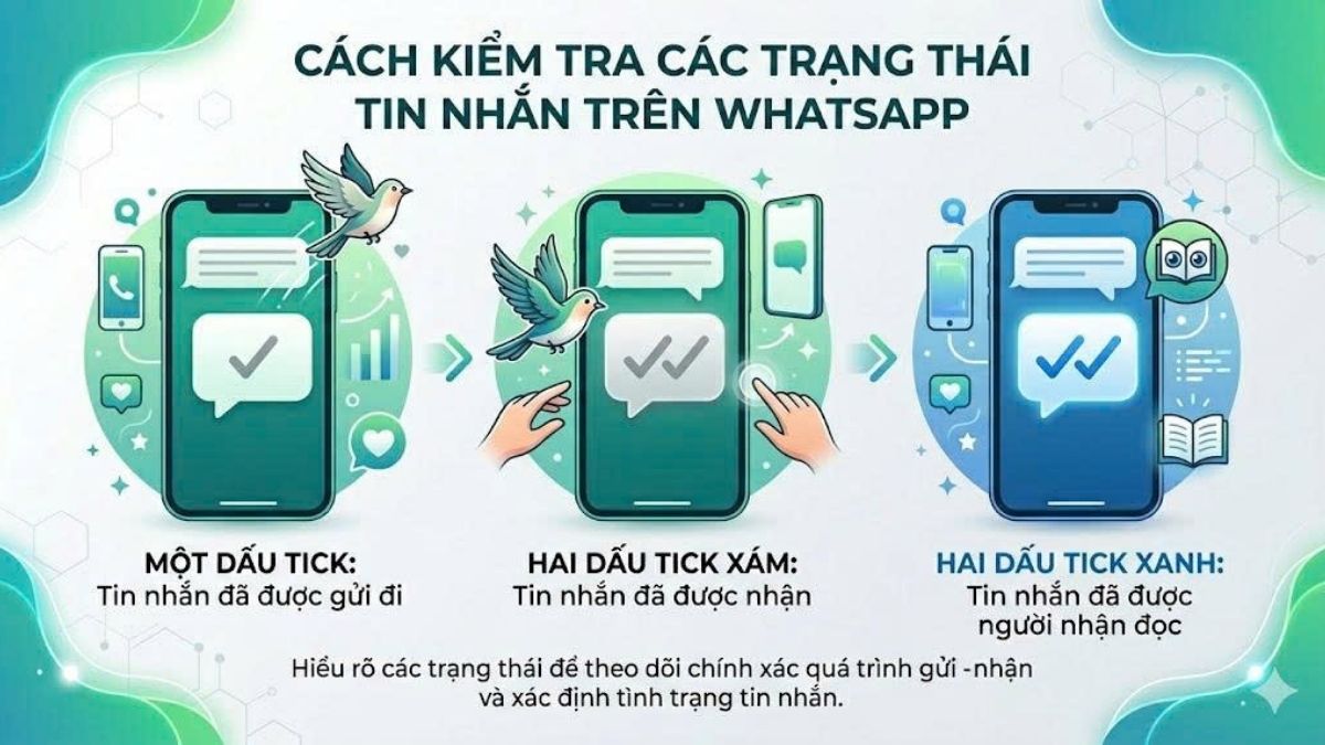 Cách kiểm tra các trạng thái tin nhắn trên WhatsApp