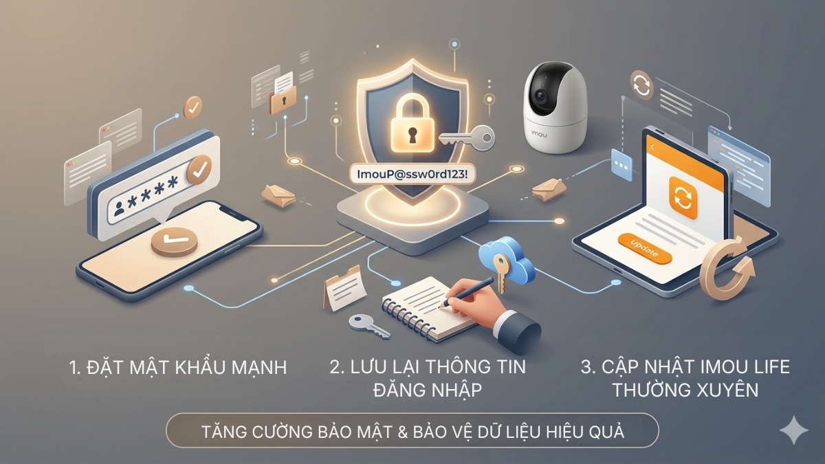 Những lưu ý quan trọng khi lấy lại mật khẩu camera Imou