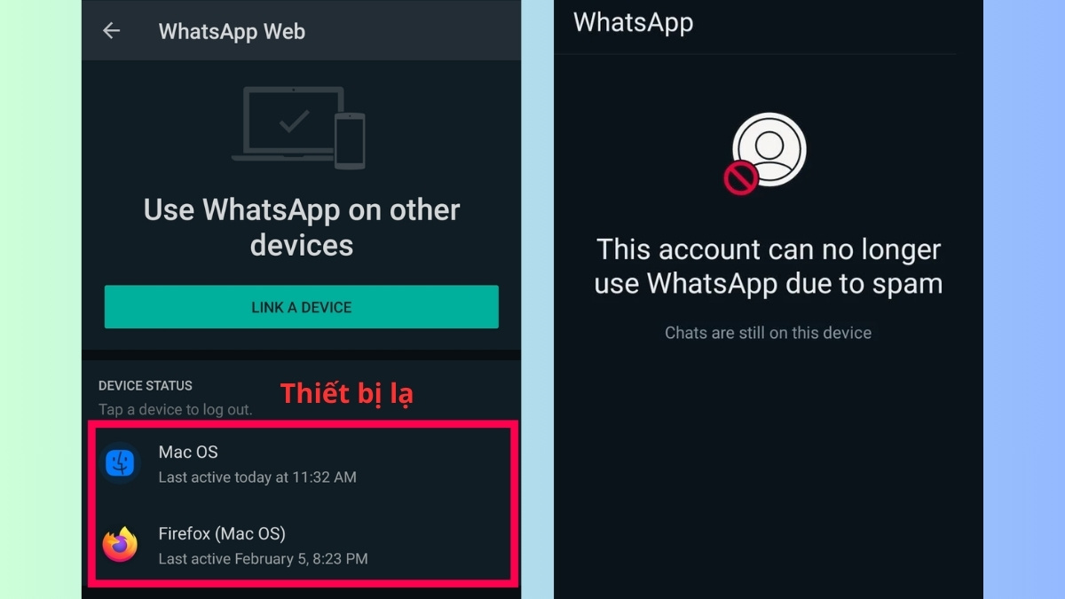 Dấu hiệu nhận biết tài khoản WhatsApp bị khóa