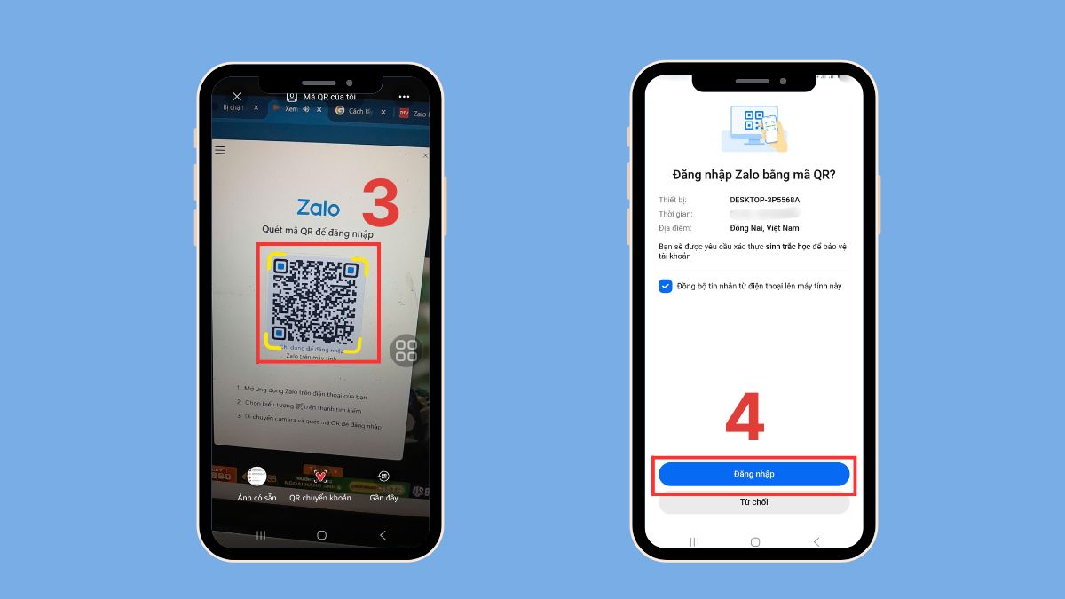 Lấy lại tài khoản Zalo qua mã QR - bước 3