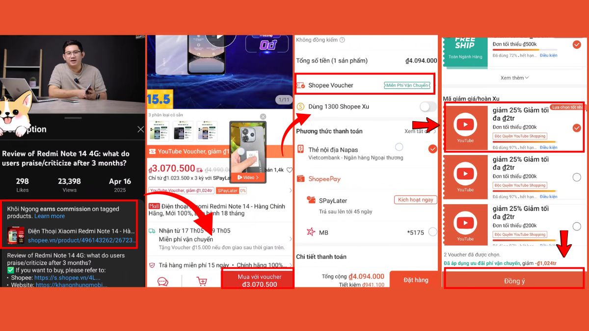 Cách lấy mã giảm giá Shopee cho người mới trêm youtube