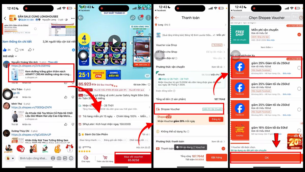 Cách lấy mã giảm giá Shopee cho người mới trêm facebook