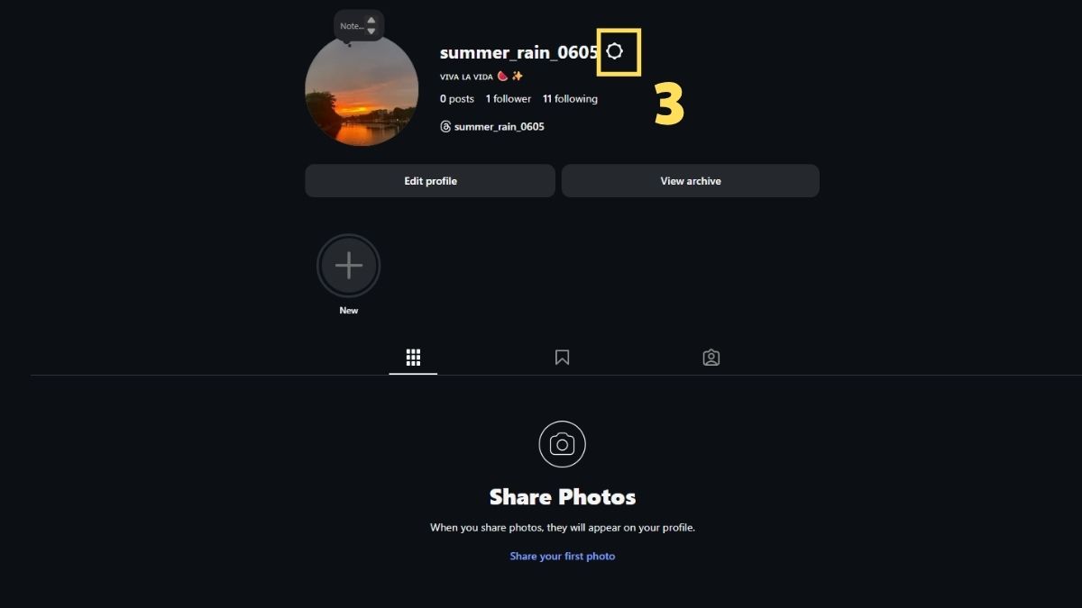 Cách lấy mã QR Instagram trên máy tính - bước 2