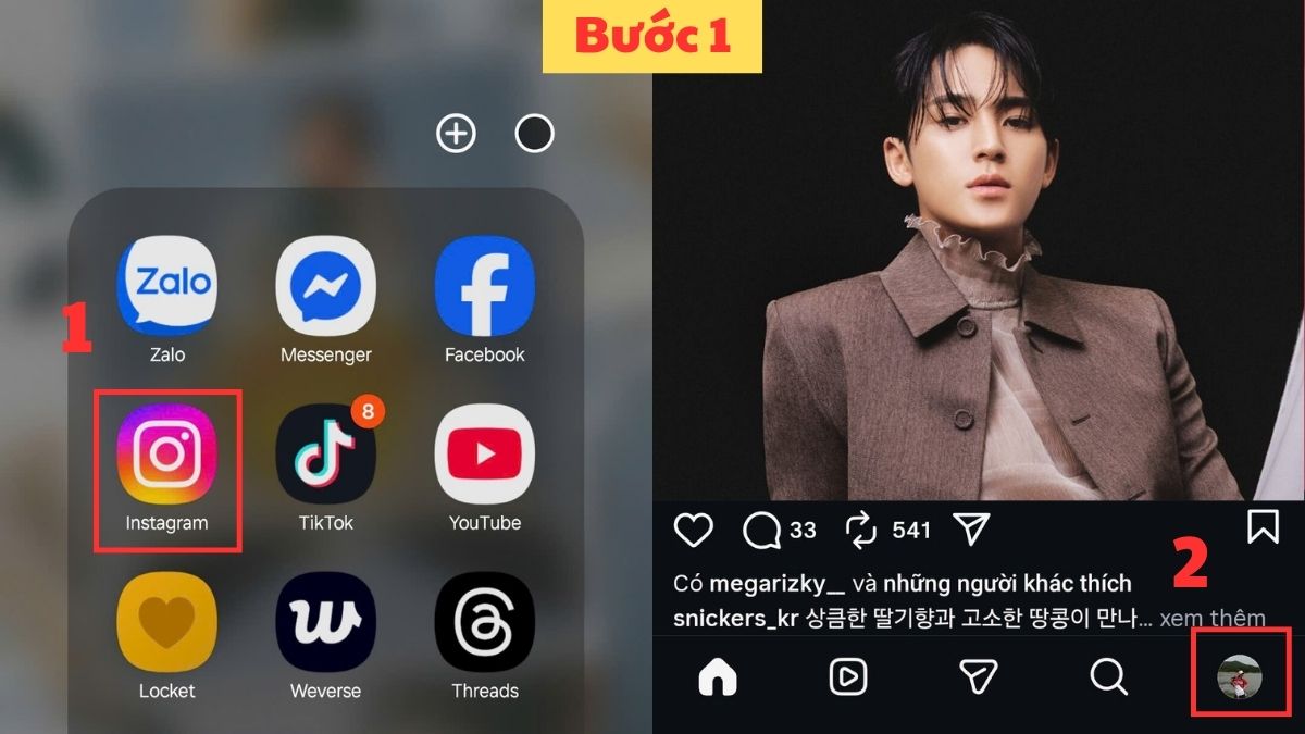 Cách quét mã QR trên Instagram để theo dõi tài khoản - bước 1