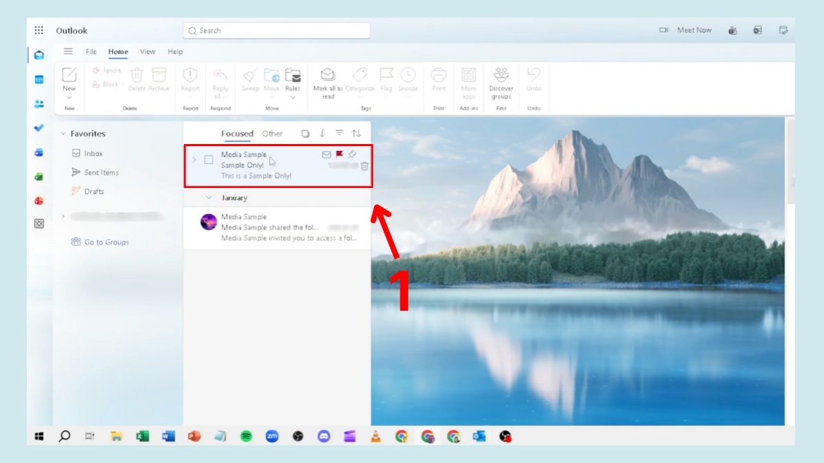 Cách lưu email Outlook trực tiếp về máy tính - bước 1