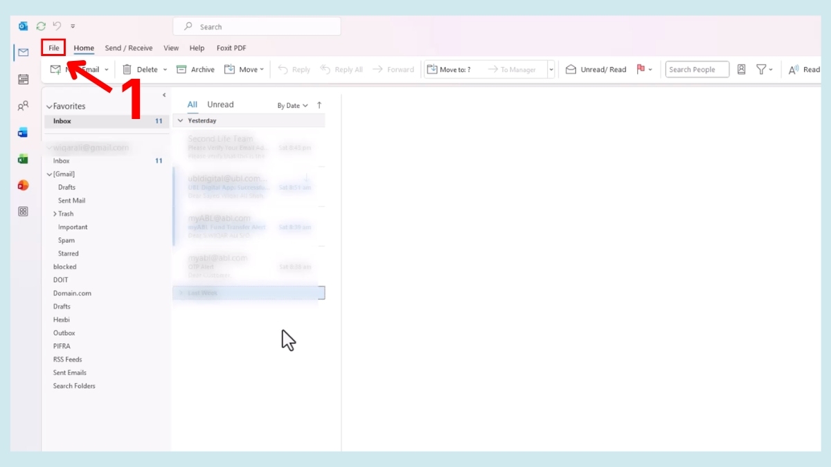 Xuất và sao lưu email Outlook từ OST sang tệp PST - bước 1