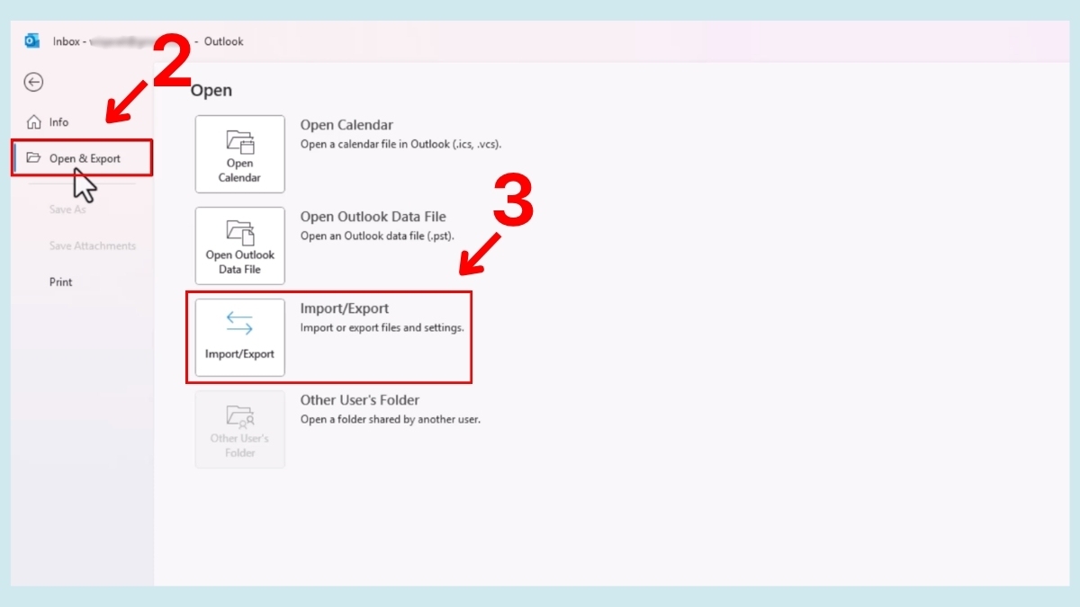 Xuất và sao lưu email Outlook từ OST sang tệp PST - bước 1.2
