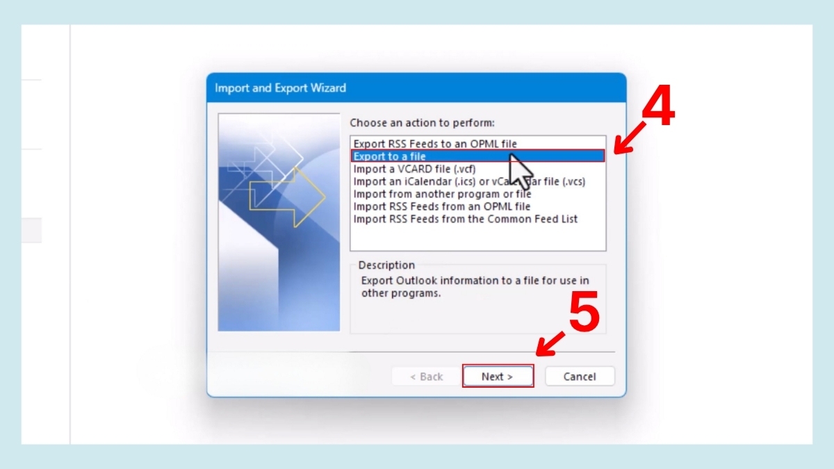 Xuất và sao lưu email Outlook từ OST sang tệp PST - bước 2