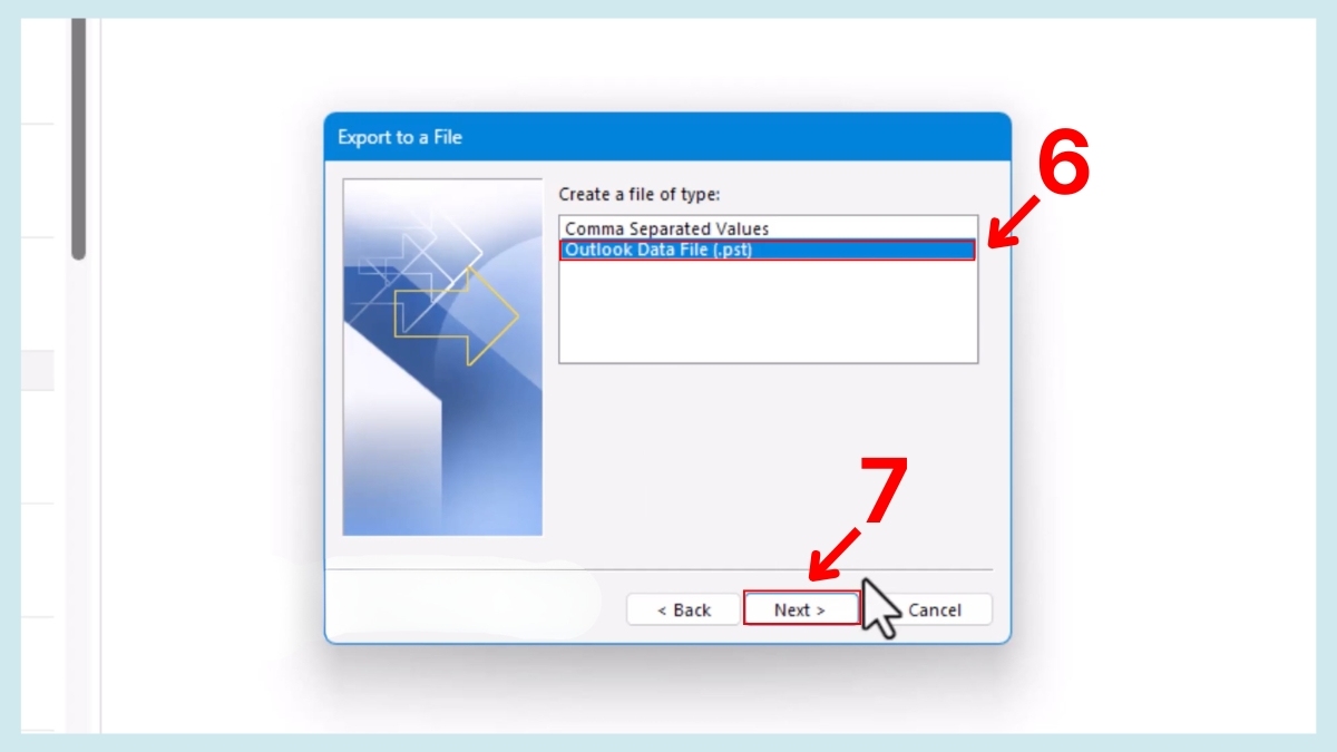 Xuất và sao lưu email Outlook từ OST sang tệp PST - bước 2.1