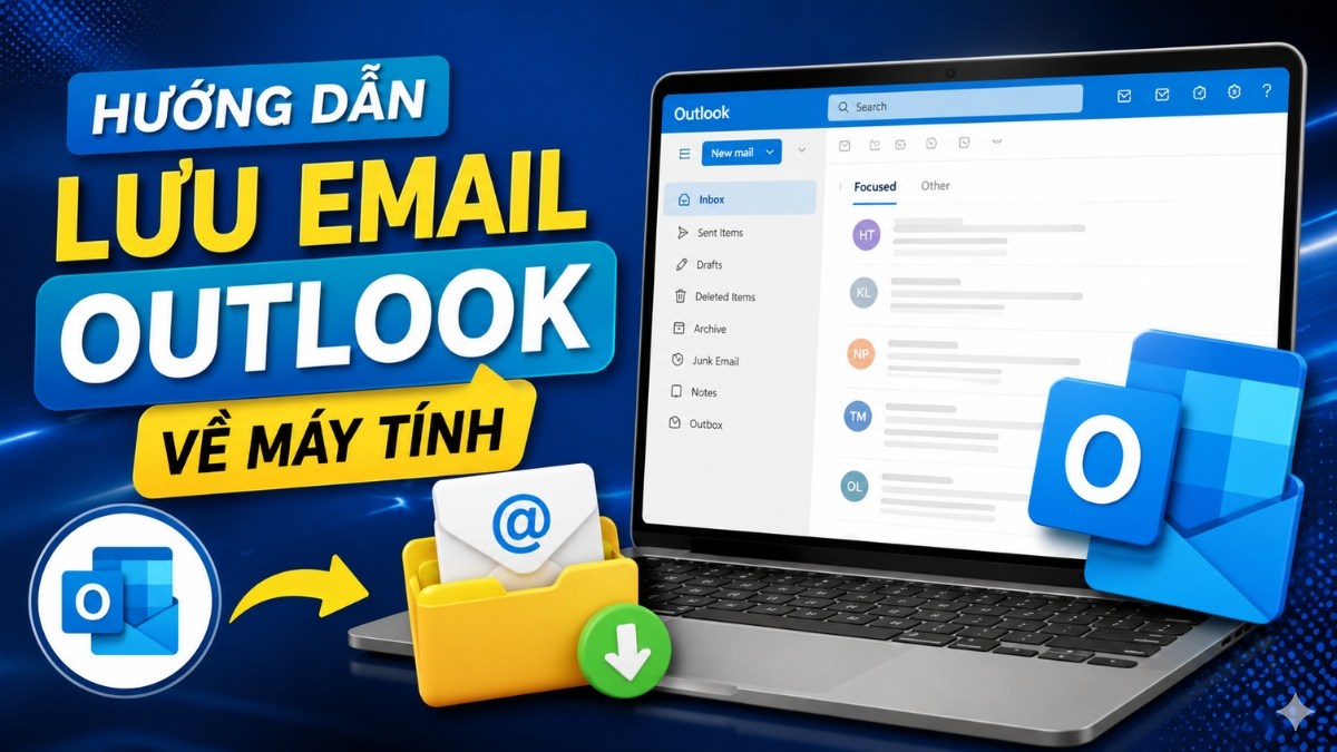 Hướng dẫn cách lưu email Outlook về máy tính chi tiết