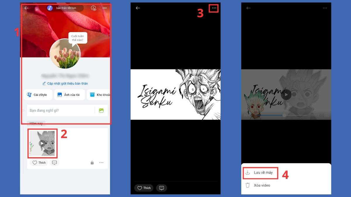 Cách lưu video từ Nhật ký Zalo của mình và người khác