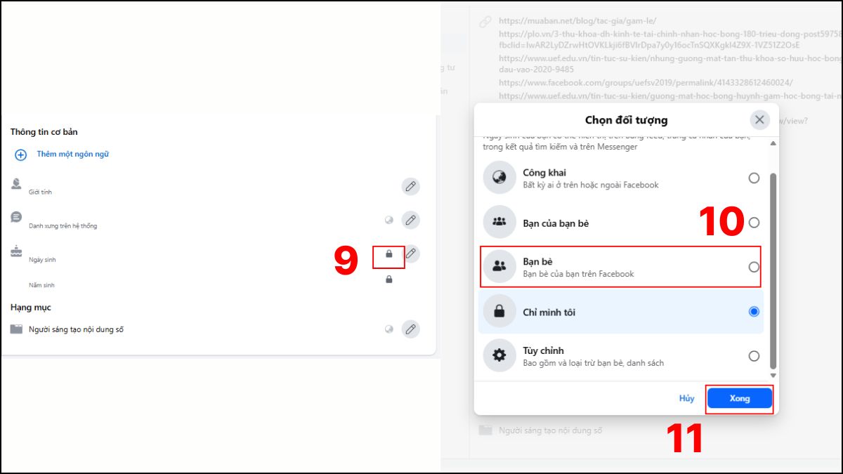 Mở thông báo sinh nhật trên Facebook bằng máy tính - bước 3.1