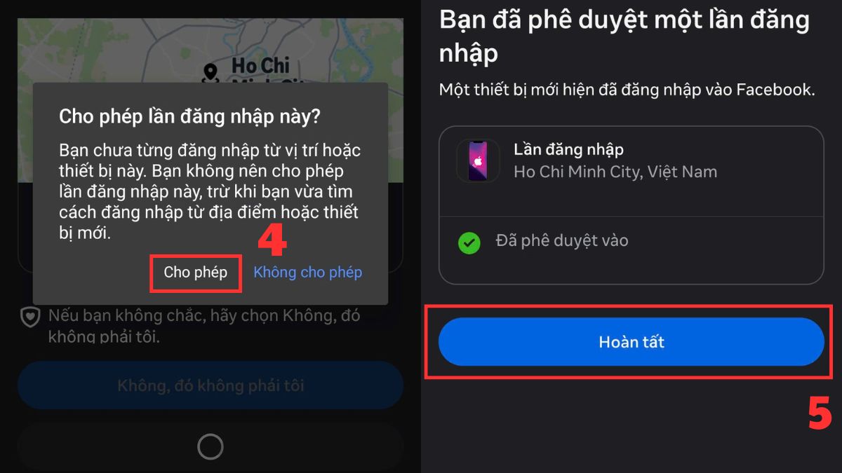 Cách phê duyệt đăng nhập Facebook trên thiết bị khác qua thông báo đẩy - bước 3
