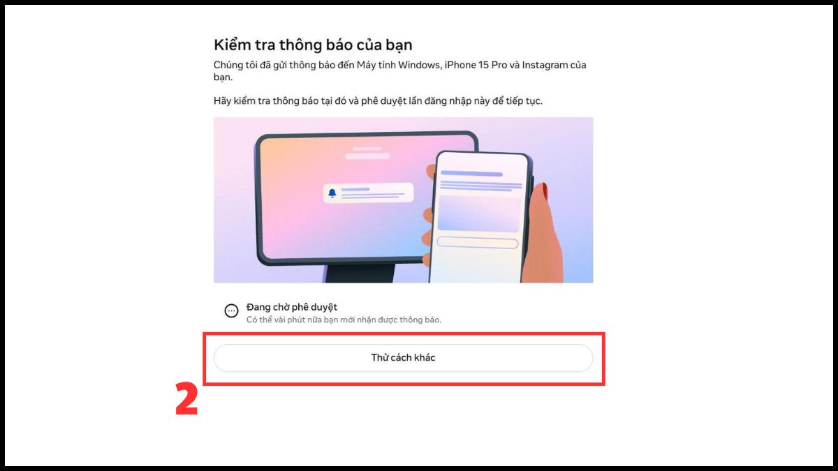 Cách phê duyệt đăng nhập Facebook trên thiết bị khác qua mã khôi phục dự phòng - bước 2