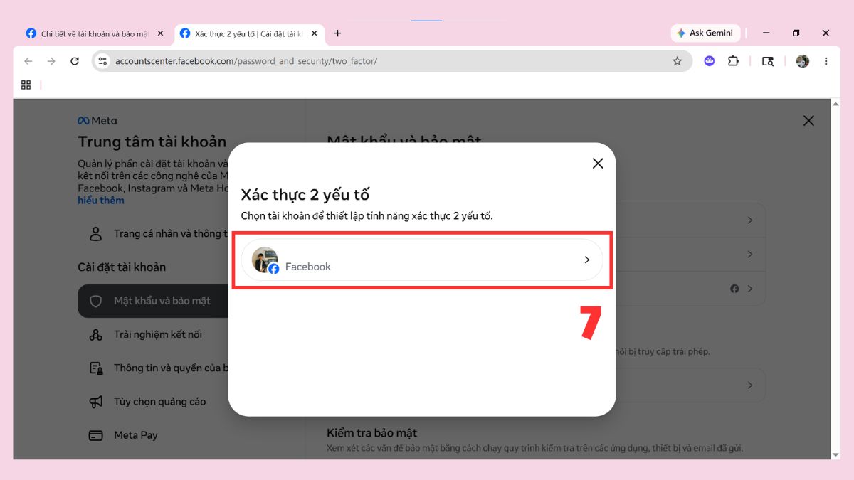 Cách bật phê duyệt đăng nhập Facebook trước khi thực hiện - bước 3.1