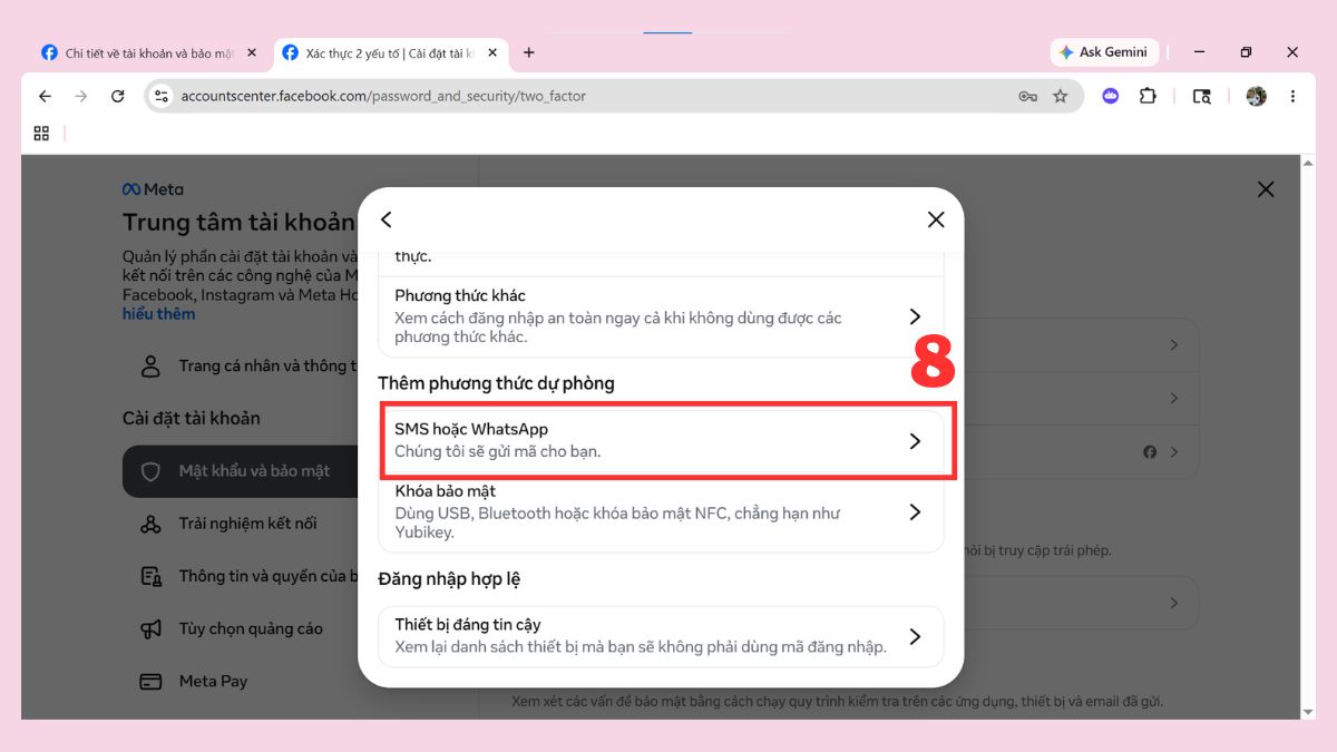 Cách bật phê duyệt đăng nhập Facebook trước khi thực hiện - bước 3.2