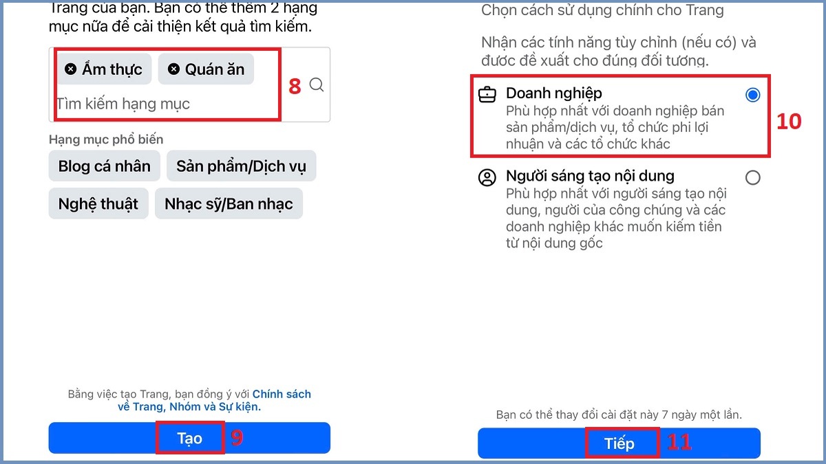 Cách quảng cáo đồ ăn trên Facebook cho người mới - tạo fabpag chuyên nghiệp - bước 2.2