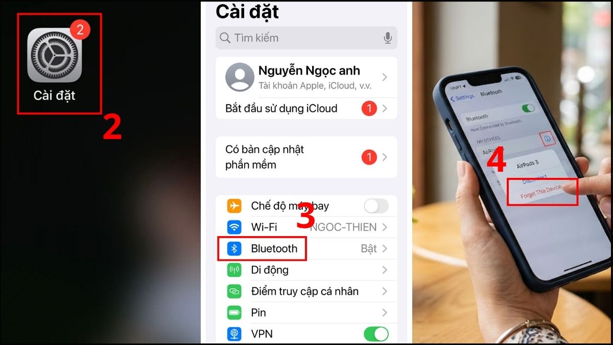 Cách reset AirPods 3 trở về cài đặt gốc - bước 2