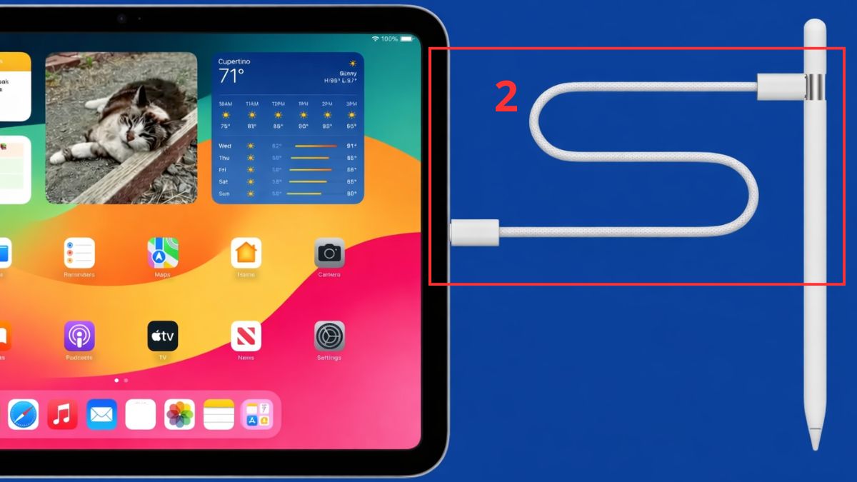 Cách sạc Apple Pencil USB-C - bước 2